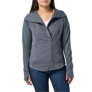 5.11 Tactical Crystal Hybrid Asymmetric Full Zip Quilted Jacket Grey Size XL